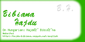 bibiana hajdu business card